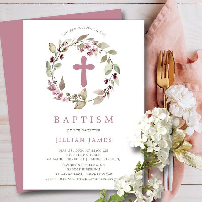 Invitation Baptême de collecte gracieuse (Créateur téléchargé)