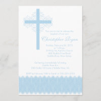 Baptême de dentelle élégante| Croix du Christ