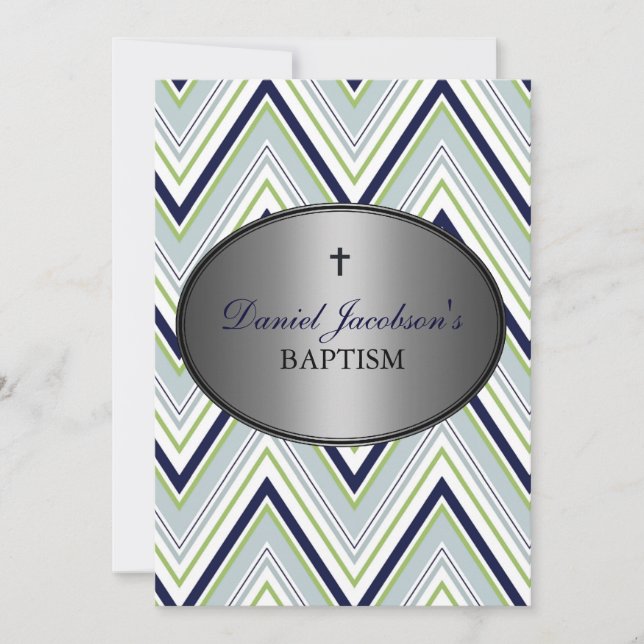 Invitation Baptême de Garçon (Devant)