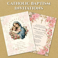 Baptême de la fille catholique Christening Marie J