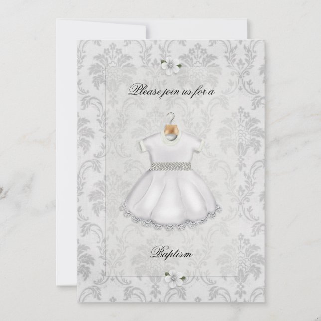 Invitation Baptême de la jeune fille de Demask bla (Devant)