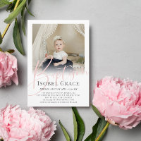 Baptême de script rose vif