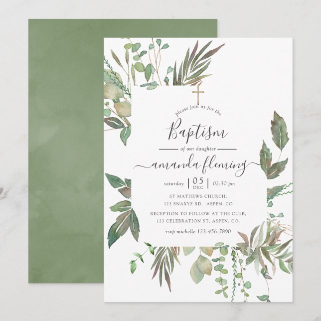 Invitation Baptême de verdure (Devant / Derrière)
