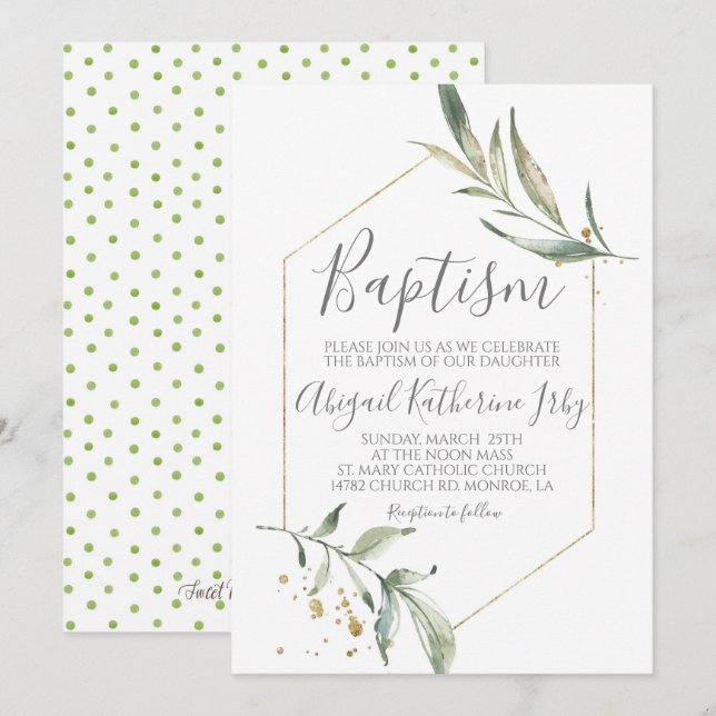 Invitation Baptême de verdure (Devant / Derrière)