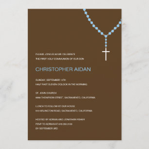 Invitation Baptême du Saint Rosaire /Invitation de la premièr