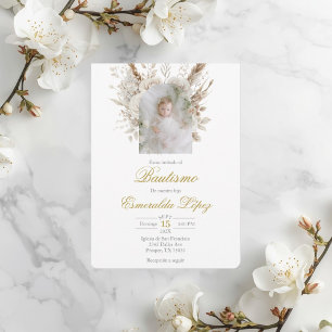 Invitation Baptême Élégant