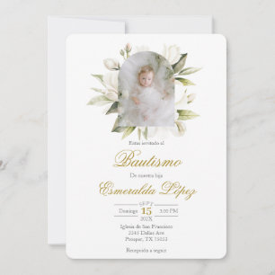 Invitation Baptême Élégant