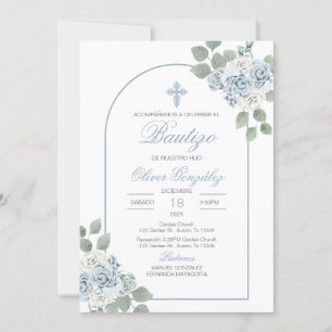 Invitation Baptême espagnol pour bébé garçon