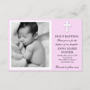 Invitation Baptême fille