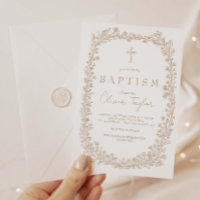 Baptême Floral Toile Vintage