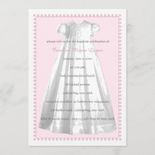 Invitation Baptême Gown