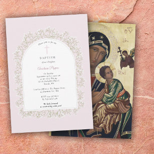 Invitation Baptême Orthodoxe Grec Respiration de Bébé Fille R