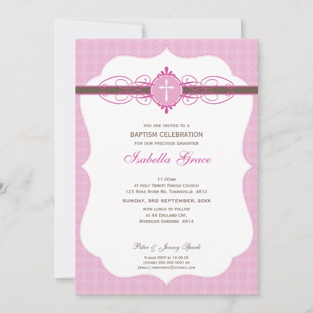 Invitation BAPTISM :: 4P immaculé (Devant)