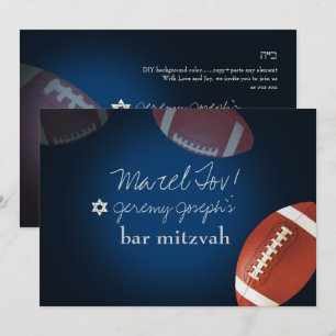 Invitation ✡ BAR DE FOOTBALL PixDezines MITZVAH/COULEUR DO-IT