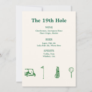 Invitation Bar de golf