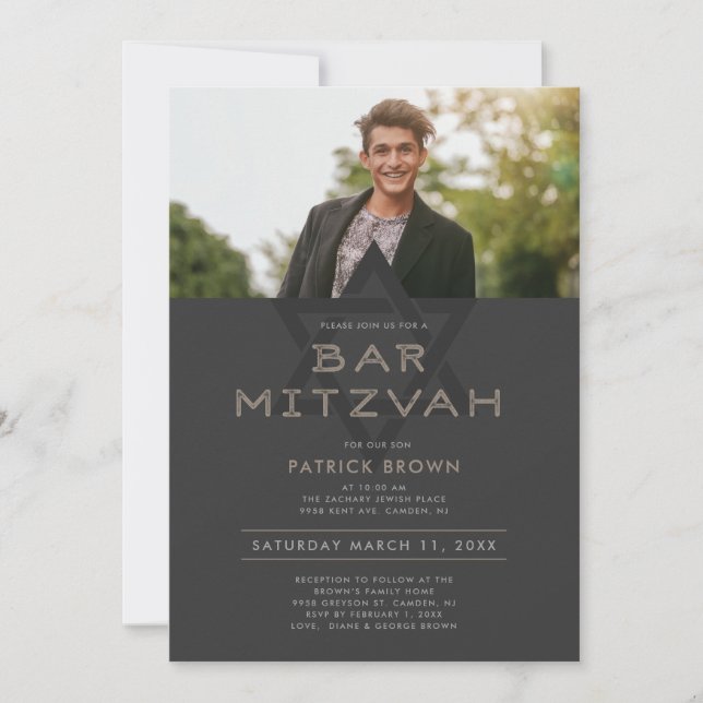 Invitation Bar Mitzvah (Devant)