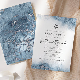 Invitation Bar Mitzvah de la Marbre Bleu Argent
