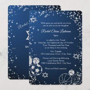 Invitation Bar Mitzvah de Sparkle Sports