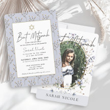 Bar Mitzvah Fleur Sauvage Bleue Photo