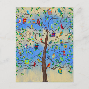 Invitation Bar Mitzvah Mariage Arbre de Vie Oiseau