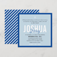 BAR MITZVAH nom moderne canard oeuf bleu royal