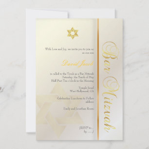 Invitation Bar Mitzvah/perle/or