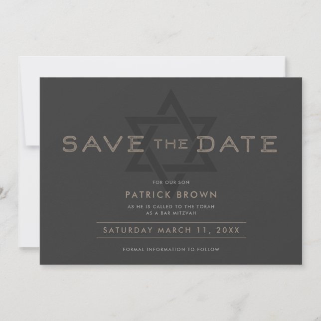 Invitation Bar Mitzvah Save the Date (Devant)