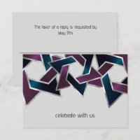 Bar Mitzvah Silver Teal Purple Star of David