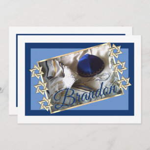 Invitation Bar Mitzvah Tallit et Kippah