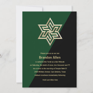 Invitation Bar Mitzvah Toutes les couleurs avec étoile de Dav