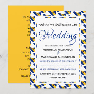 Invitation BARBADOS Personnalisé Mariage Célébration Écriture