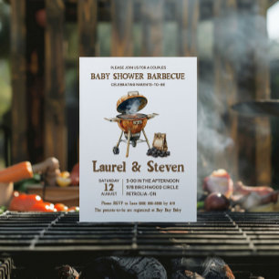 Invitation Barbecue Baby Shower, BabyQ Couple Shower
