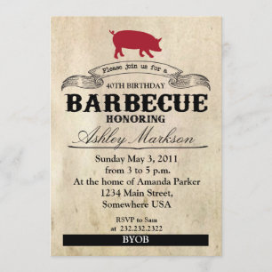 Invitation Barbecue d'anniversaire