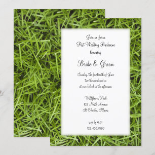 Invitation Barbecue de jardin en herbe verte après le mariage