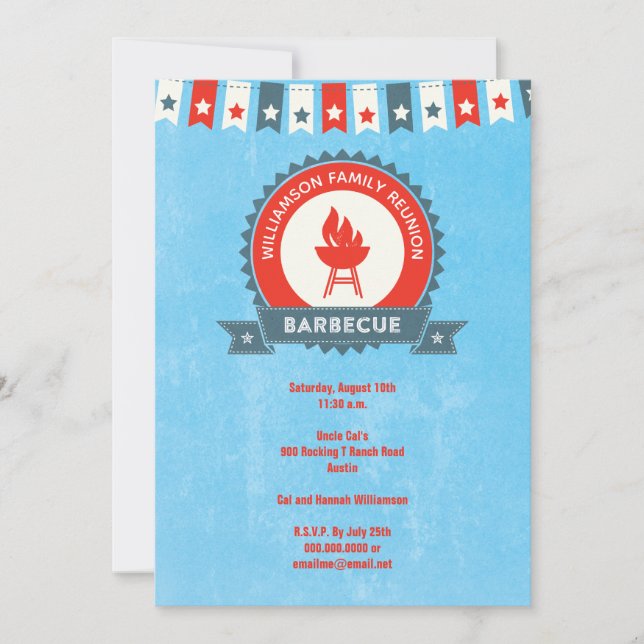 Invitation barbecue de retrouvailles familiales ro (Devant)