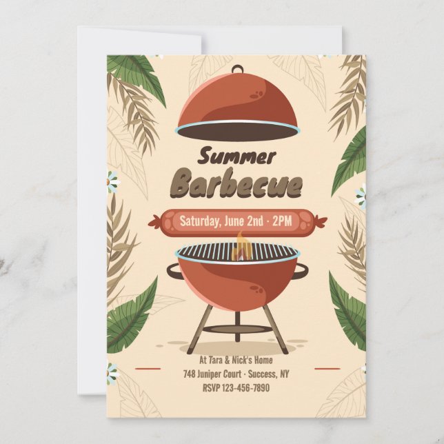 Invitation Barbecue d'été (Devant)