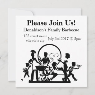 Invitation Barbecue familial personnalisé