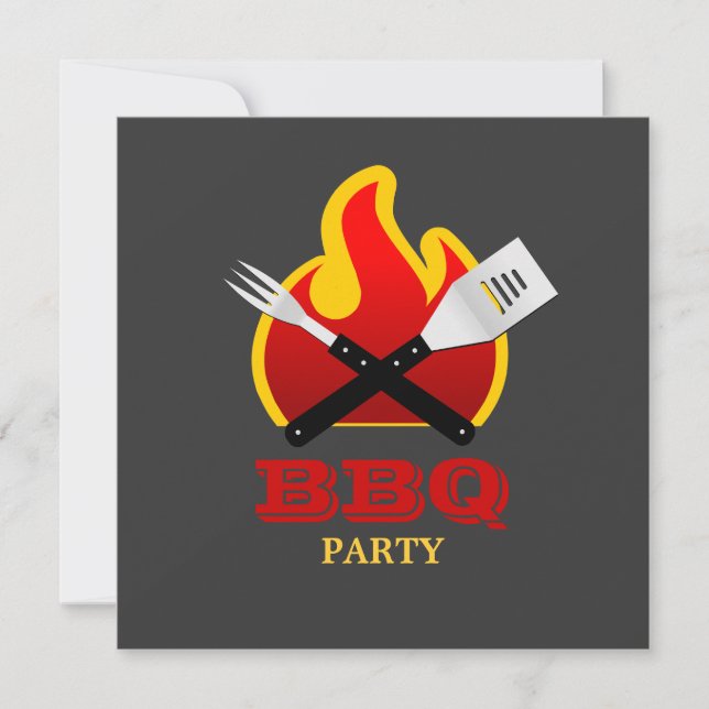 Invitation Barbecue Grill Party (Devant)