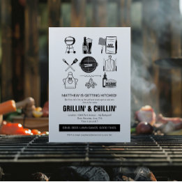 Invitation Barbecue Grillin' & Chillin Bachelor Party
