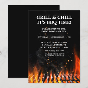Invitation Barbecue Pique-Nique Grillade Été