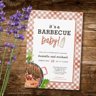 Invitation Barbecue rustique pour la Baby Shower