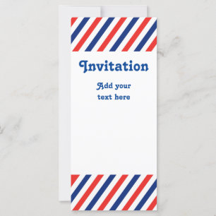 Invitation Barber Stripes