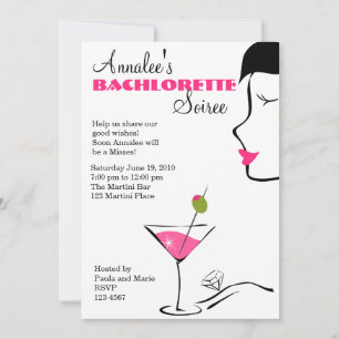 Invitation Barchlorette Martini Soiree