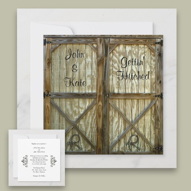Invitation Barne Porte Cowboy Mariage de l'Ouest (Créateur téléchargé)