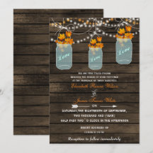 Barnwood, Rustique mariage de automne de bocal de 