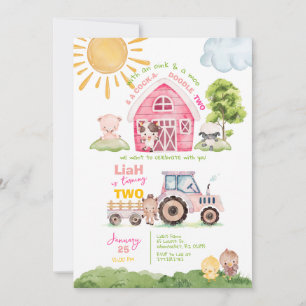 Invitation Barnyard 2e anniversaire