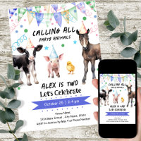 Barnyard Farm Animaux 2e anniversaire