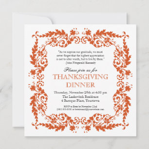 Invitation Baroque Leafy Frame