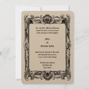 Invitation Baroque Rococo Rocaille Frame Mariage