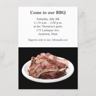 Invitation Barrage à dos de bébé barbecue